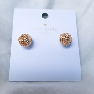 kate spade know the ropes gold stud earrings